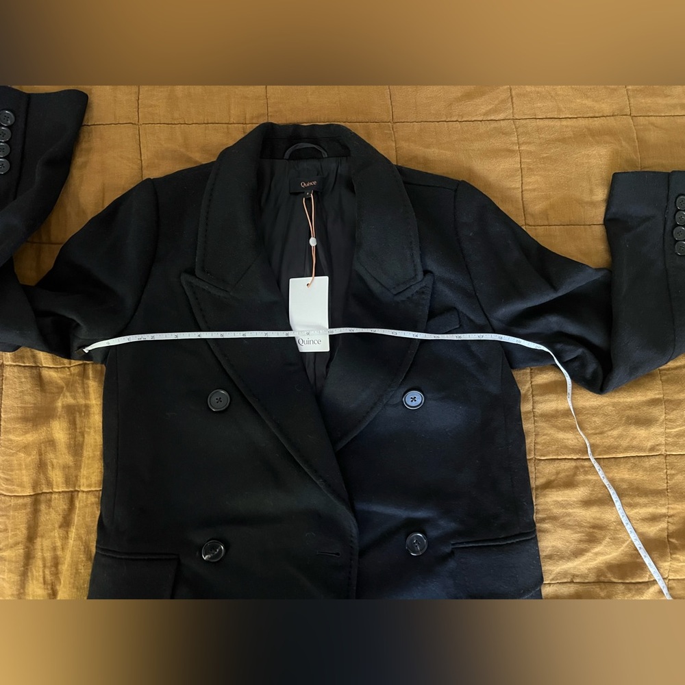 ❌ SOLD ❌ NWT • Quince Italian Wool Double-Breasted Coat - Black / Small - Picture 16 of 16